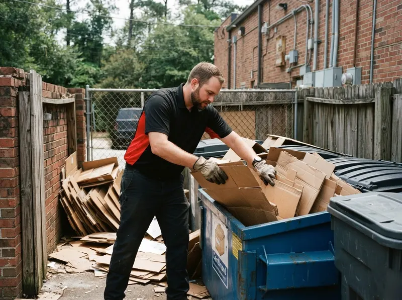 Garbage Enclosure and Corrugated Cardboard Overflow Clearout in Columbia, SC